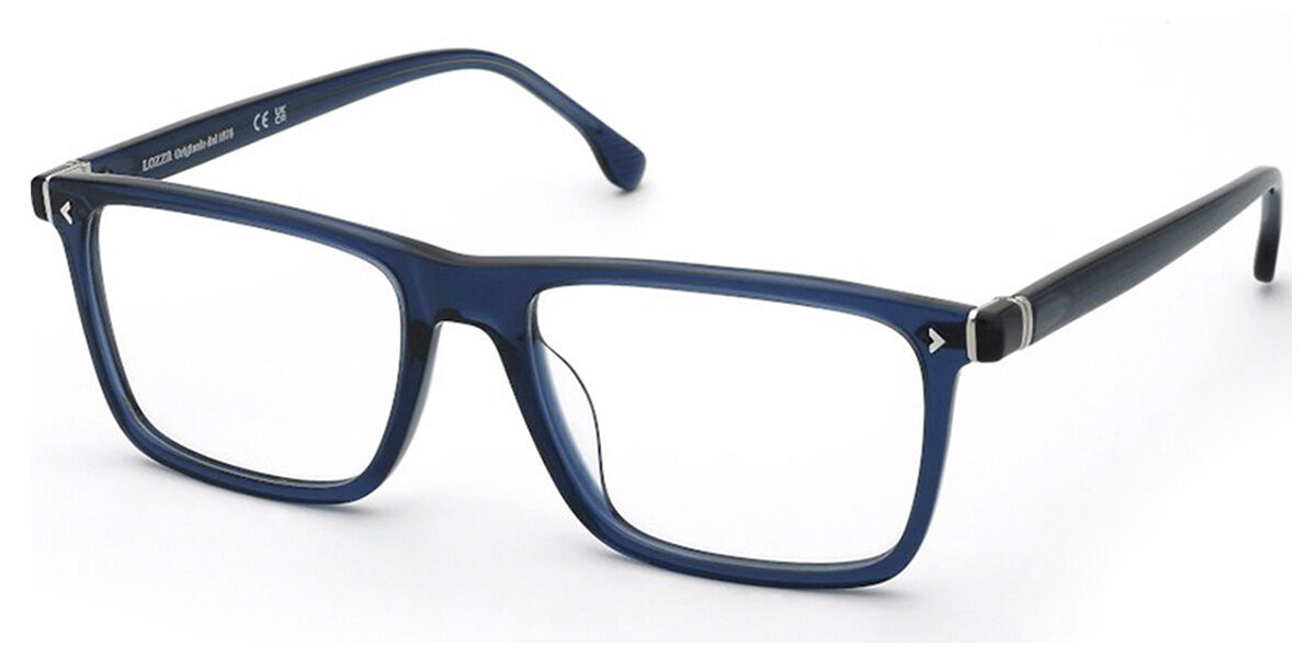 Lozza VL4376 Pescara 1 0T31 Men's Eyeglasses Blue Size 56 (Frame Only) - Blue Light Block Available