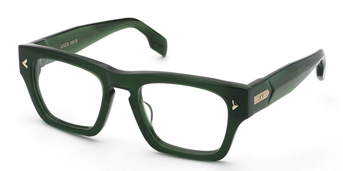 Lozza VL4378M Allegro 1 0998 Men's Eyeglasses Green Size 53 (Frame Only) - Blue Light Block Available