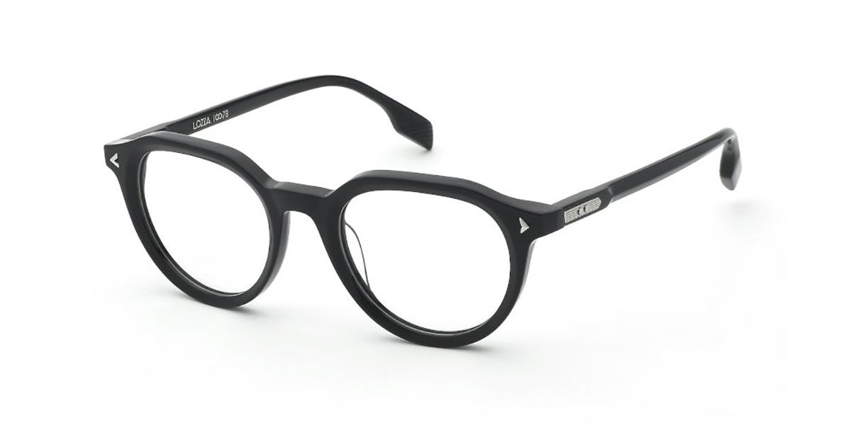 Lozza VL4394M Vivace 1 0700 Oval Glossy Black Eyeglasses ...