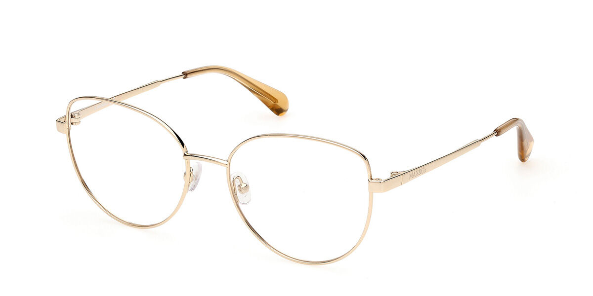 Photos - Glasses & Contact Lenses MAX&Co. Max & Co. Max & Co. MO5064 032 Women's Eyeglasses Gold Size 54 (Frame Only 