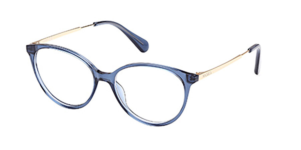 Max & Co. MO5023 091 Eyeglasses in Transparent Blue SmartBuyGlasses USA