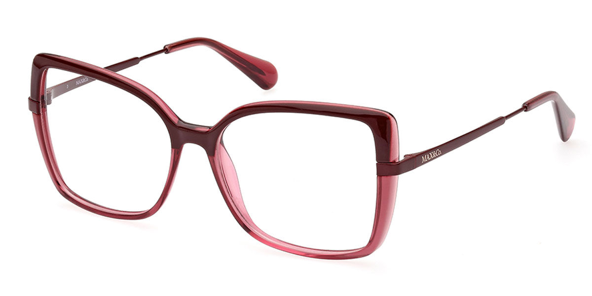 Max & Co. MO5078 069 Glasses Transparent Burgundy | VisionDirect Australia