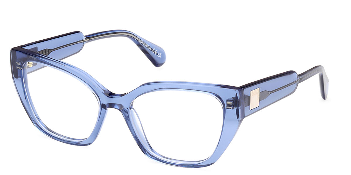 Photos - Glasses & Contact Lenses MAX&Co. Max & Co. Max & Co. MO5129 090 Women's Eyeglasses Blue Size 53 (Frame Only 