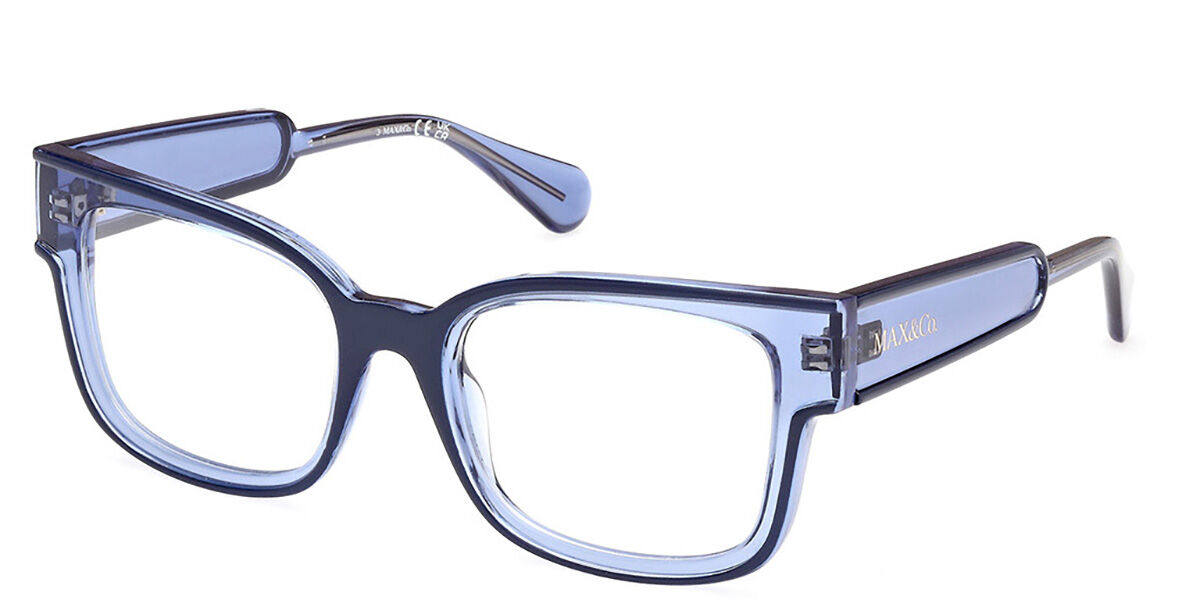 Photos - Glasses & Contact Lenses MAX&Co. Max & Co. Max & Co. MO5133 090 Women's Eyeglasses Blue Size 53 (Frame Only 