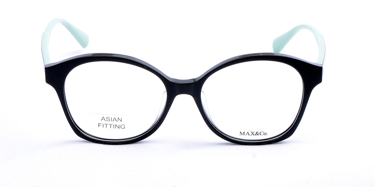 Max & Co. MO5020-F Asian Fit 001 53 Svarta Glasögon (Endast Båge) Män