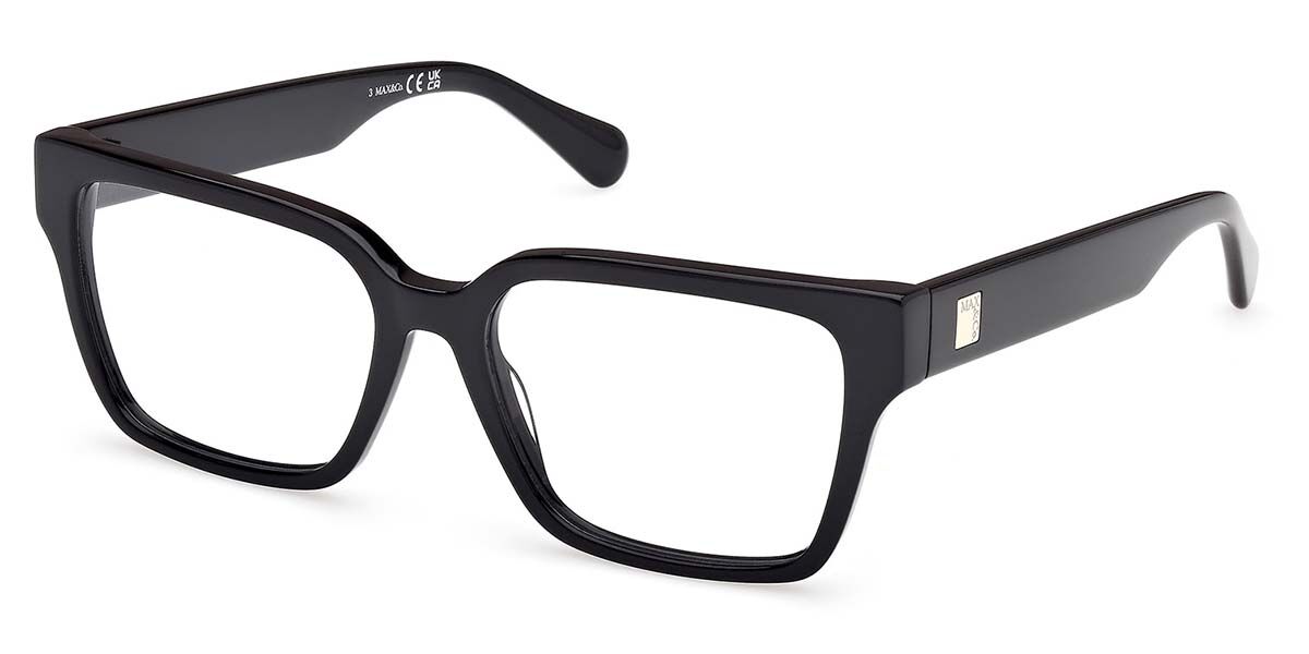 Photos - Glasses & Contact Lenses MAX&Co. Max & Co. Max & Co. MO5179 001 Women's Eyeglasses Black Size 54  - Blue Light Block Available (Frame Only)