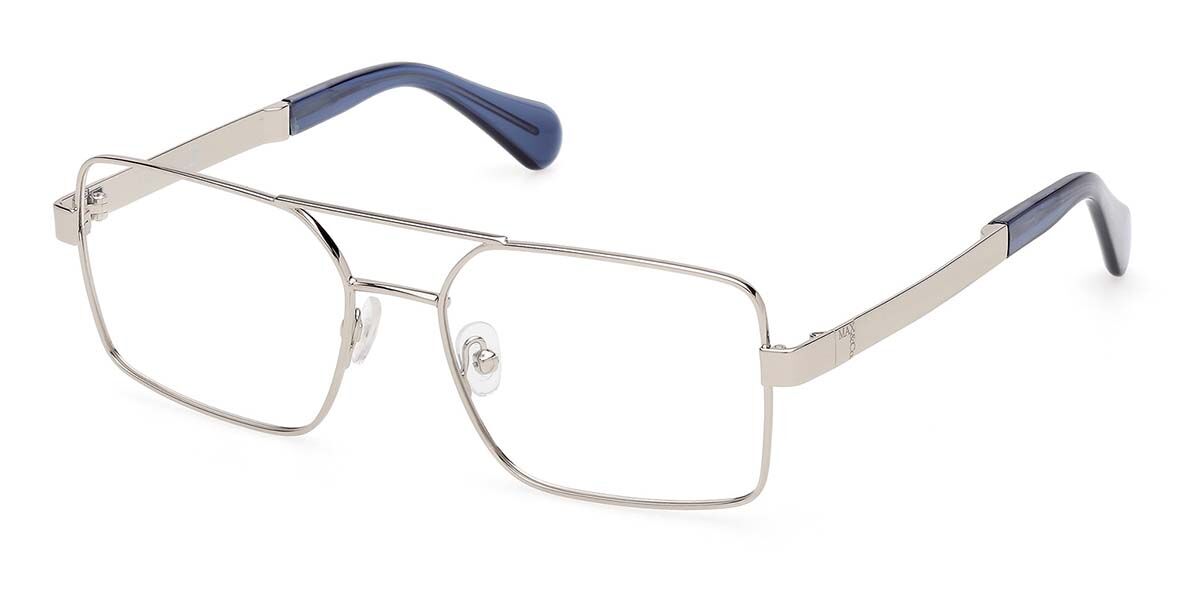 Photos - Glasses & Contact Lenses MAX&Co. Max & Co. Max & Co. MO5182 016 Women's Eyeglasses Silver Size 54  - Blue Light Block Available (Frame Only)