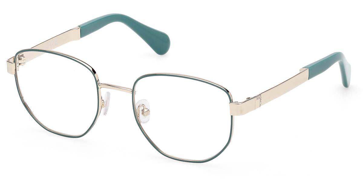 Photos - Glasses & Contact Lenses MAX&Co. Max & Co. Max & Co. MO5183 096 Women's Eyeglasses Green Size 49  - Blue Light Block Available (Frame Only)