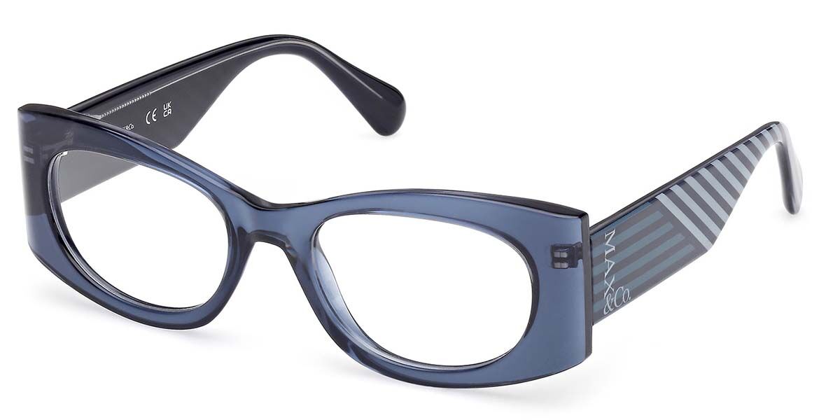 Photos - Glasses & Contact Lenses MAX&Co. Max & Co. Max & Co. MO5184 090 Women's Eyeglasses Blue Size 51  - Blue Light Block Available (Frame Only)