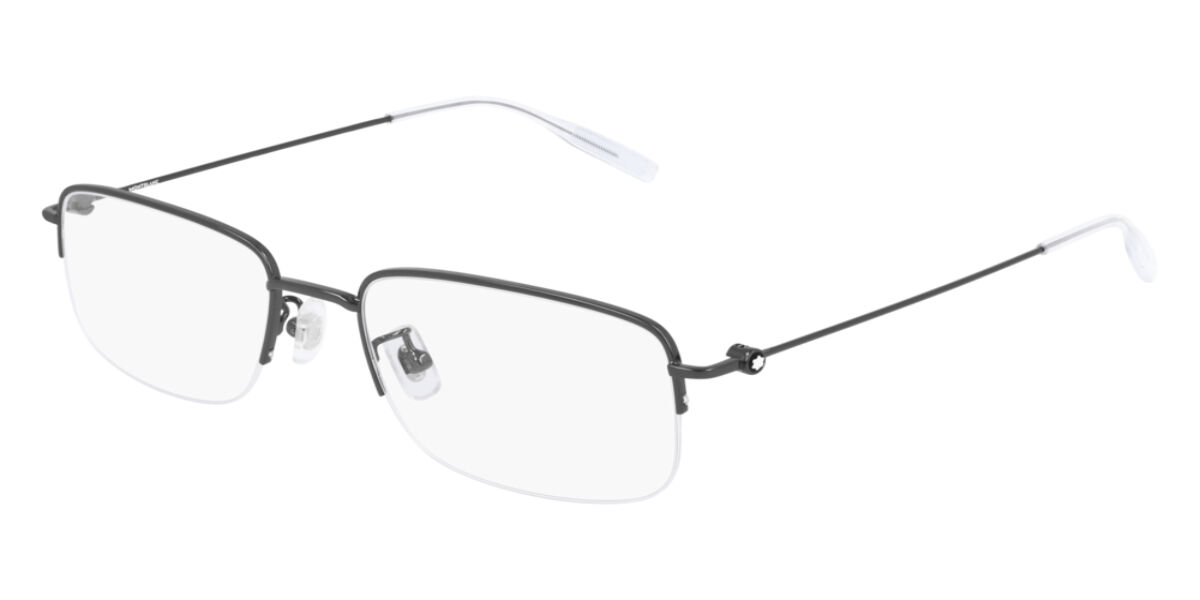 Mont Blanc MB0084OK Asian Fit 001 Eyeglasses in Ruthenium Grey ...