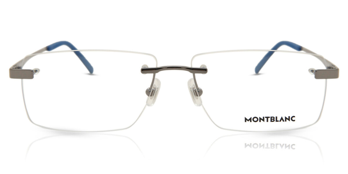 MONTBLANC Eyeglasses mb0105o 002 Grey Rectangular Authentic 