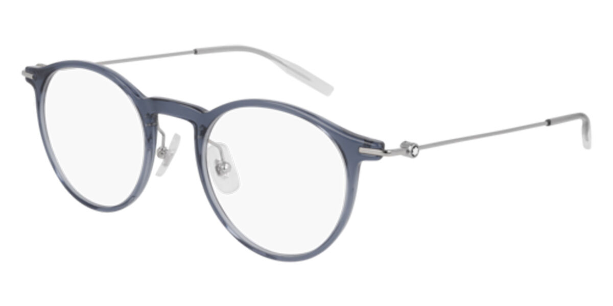 Photos - Glasses & Contact Lenses Mont Blanc MB0099O 004 Men's Eyeglasses Blue Size 48 (Frame Onl 