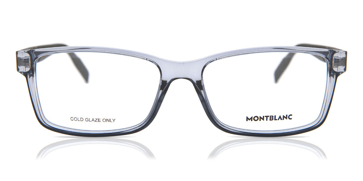 Mont Blanc MB0066O 003 Eyeglasses in Transparent Grey Black
