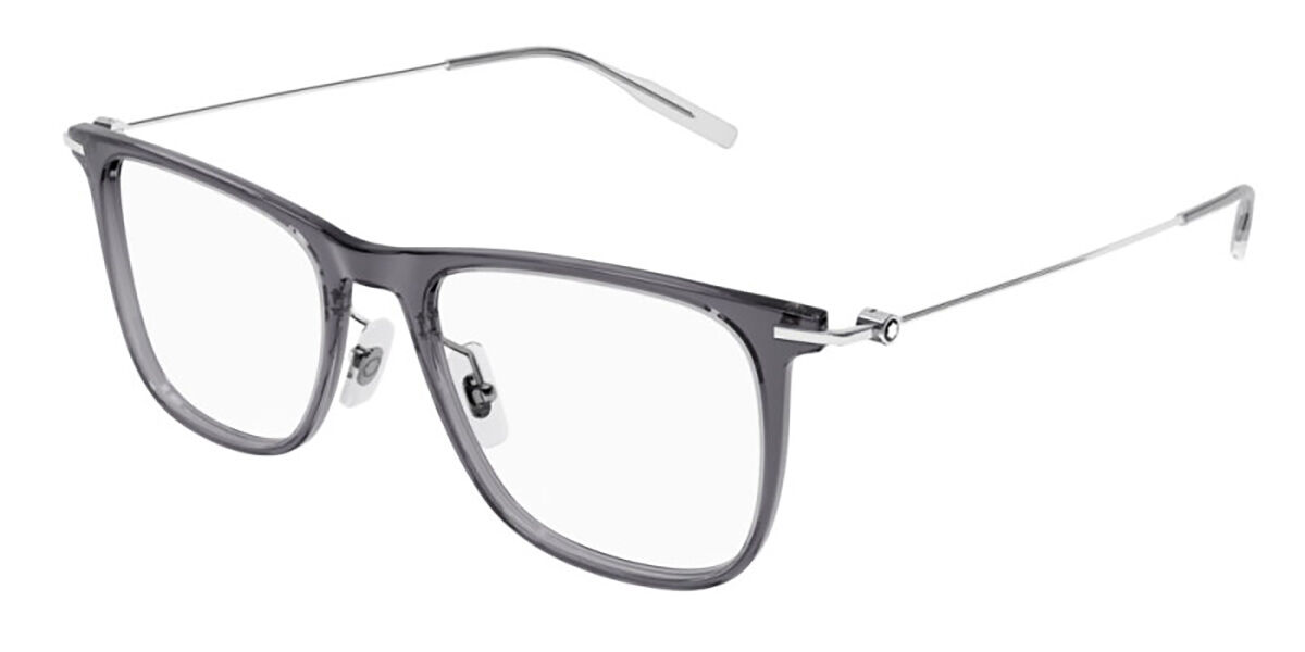 Mont Blanc MB0206O 003 Eyeglasses in Transparent Grey | SmartBuyGlasses USA