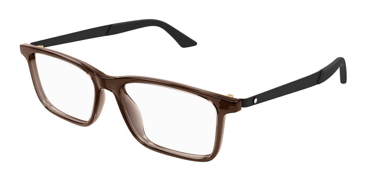 Photos - Glasses & Contact Lenses Mont Blanc MB0333O 004 Men's Eyeglasses Brown Size 55 (Frame On 