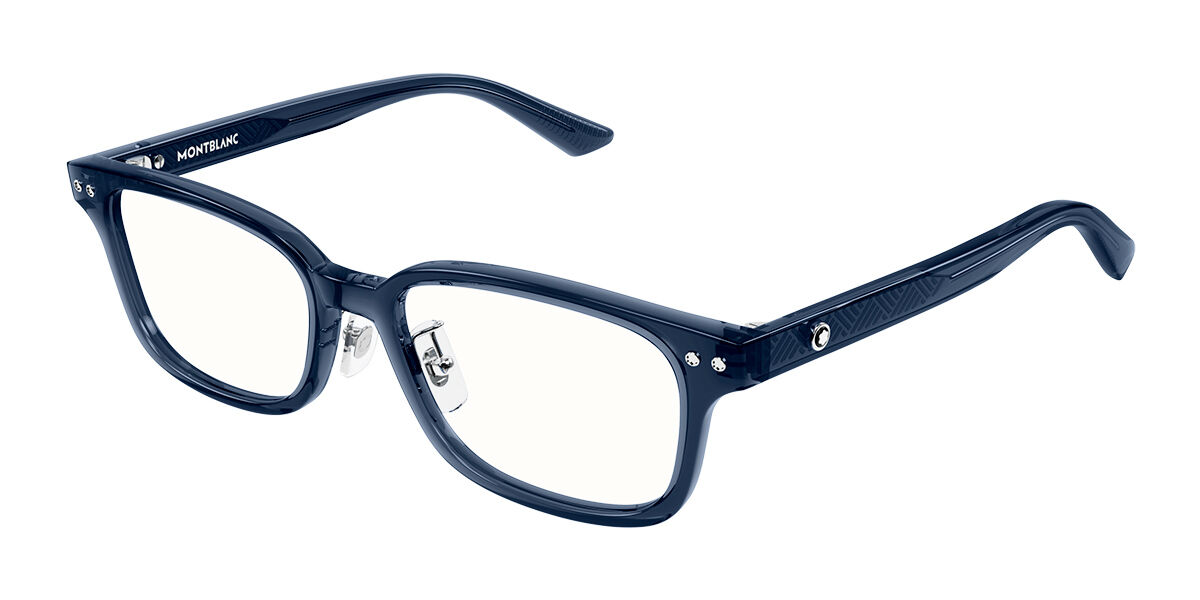 UPC 889652513256 product image for Montblanc MB0379OJ Asian Fit 003 Men's Glasses Blue Size 53 - Free Lenses - Blue | upcitemdb.com