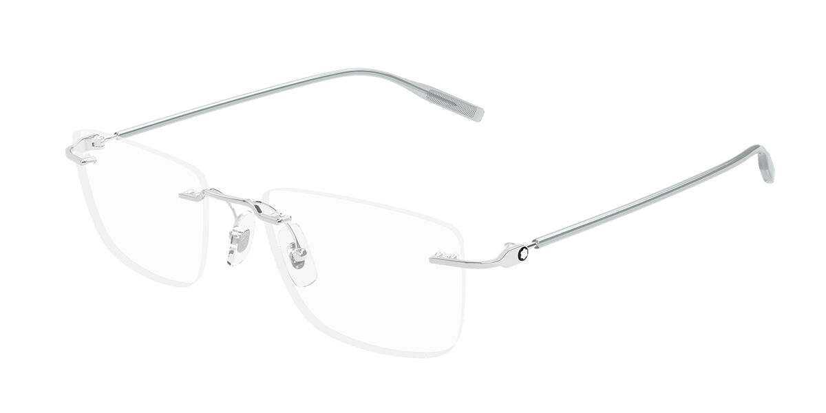 Montblanc MB0431O 004 53 Silvriga Glas&ouml;gon (Endast B&aring;ge) M&auml;n