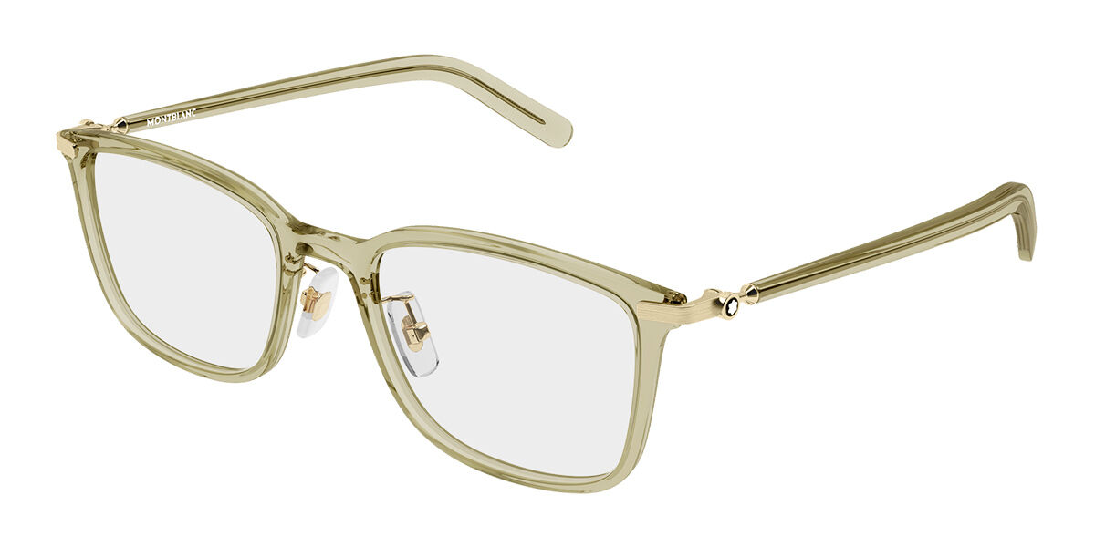 Montblanc MB0500OA Vestibilità Orientale 004 Occhiali da Vista Verdi per Uomo (Solo Montatura)