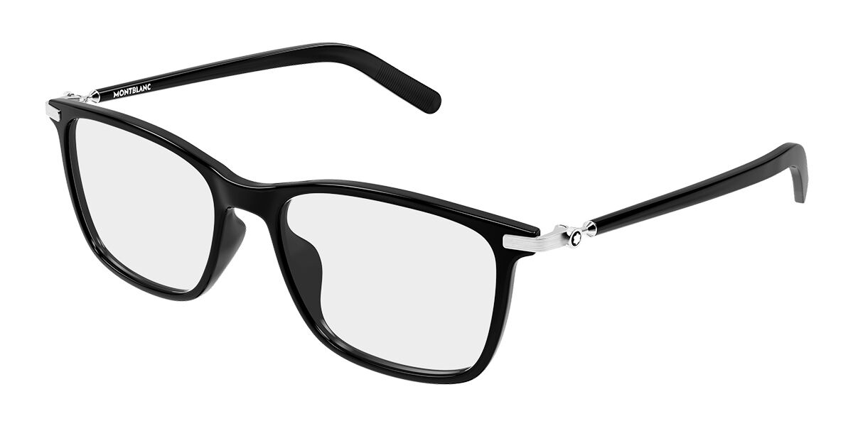 Montblanc MB0501OL Vestibilità Orientale 001 Occhiali da Vista Neri per Uomo (Solo Montatura)