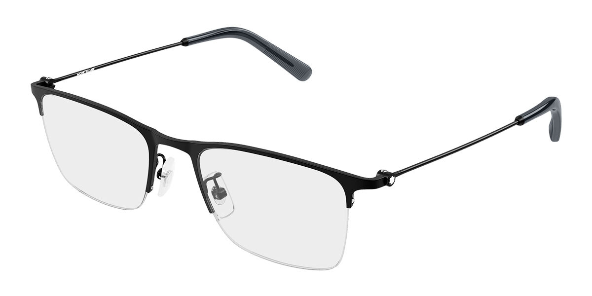 Montblanc MB0502OL Vestibilità Orientale 004 Occhiali da Vista Neri per Uomo (Solo Montatura)