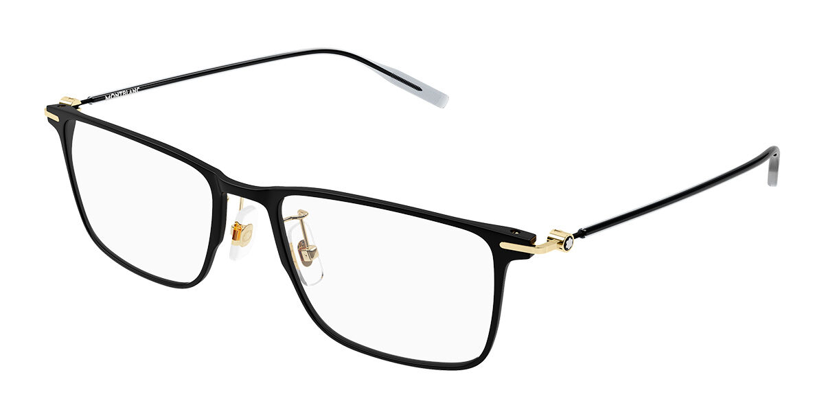Montblanc MB0506OL Vestibilità Orientale 001 Occhiali da Vista Neri per Uomo (Solo Montatura)