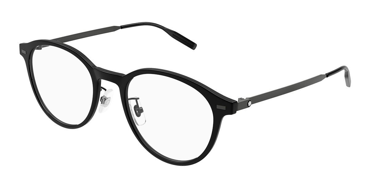 Montblanc MB0507OA Vestibilità Orientale 002 Occhiali da Vista Neri per Uomo (Solo Montatura)