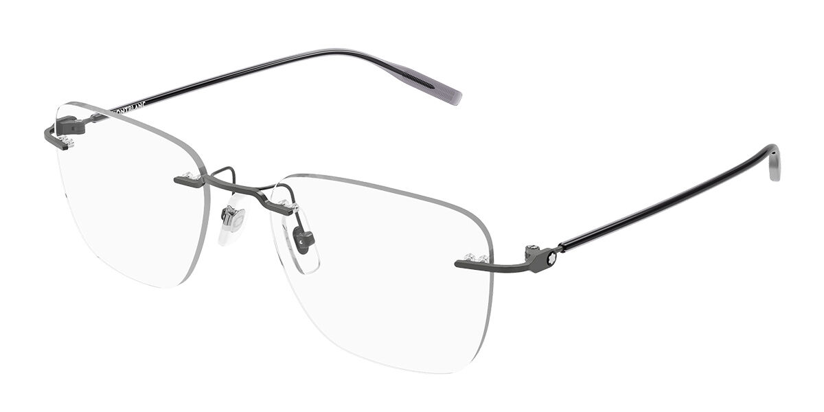 Montblanc MB0508O 003 Occhiali da Vista Gunmetal per Uomo (Solo Montatura)