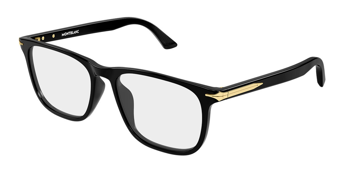Montblanc MB0520OL Vestibilità Orientale 001 Occhiali da Vista Neri per Uomo (Solo Montatura)
