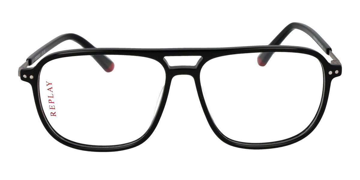 Replay RY 467V Men's Glasses, Black, Size 56