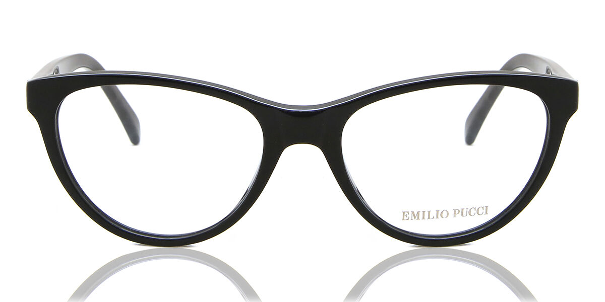Photos - Glasses & Contact Lenses Emilio Pucci EP5025 001 Women's Eyeglasses Black Size 52 (Fra 
