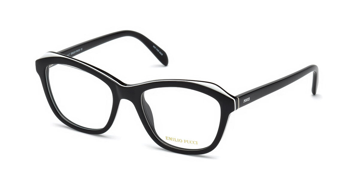 Photos - Glasses & Contact Lenses Emilio Pucci EP5078 004 Women's Eyeglasses Black Size 53 (Fra 