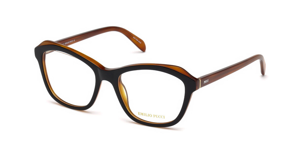 Photos - Glasses & Contact Lenses Emilio Pucci EP5078 005 Women's Eyeglasses Black Size 53 (Fra 