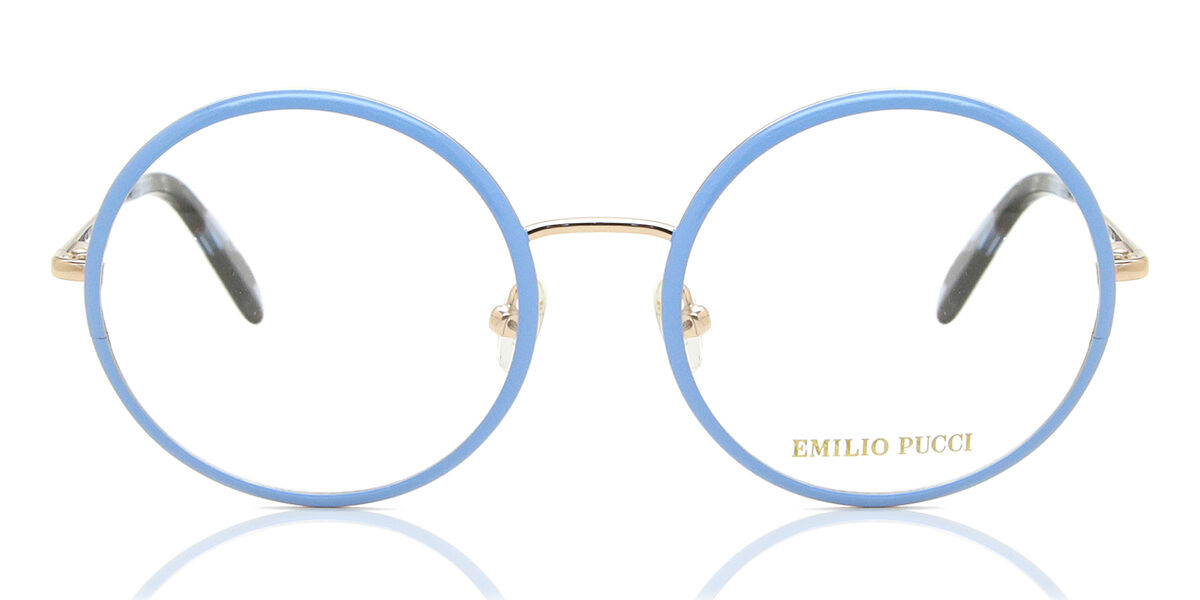Photos - Glasses & Contact Lenses Emilio Pucci EP5079 086 Women's Eyeglasses Blue Size 49 (Fram 