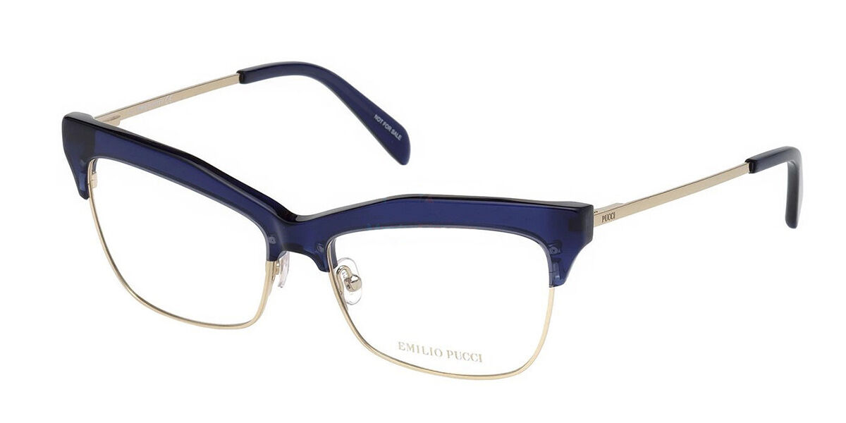 Photos - Glasses & Contact Lenses Emilio Pucci EP5081 090 Women's Eyeglasses Blue Size 55 (Fram 