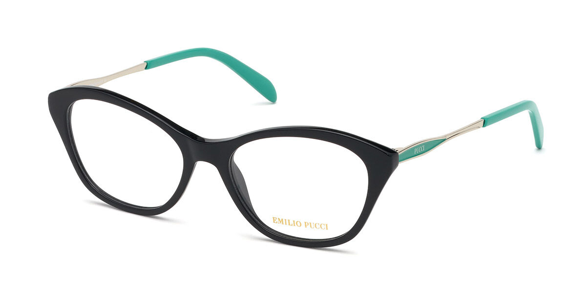 Photos - Glasses & Contact Lenses Emilio Pucci EP5100 001 Women's Eyeglasses Black Size 54 (Fra 