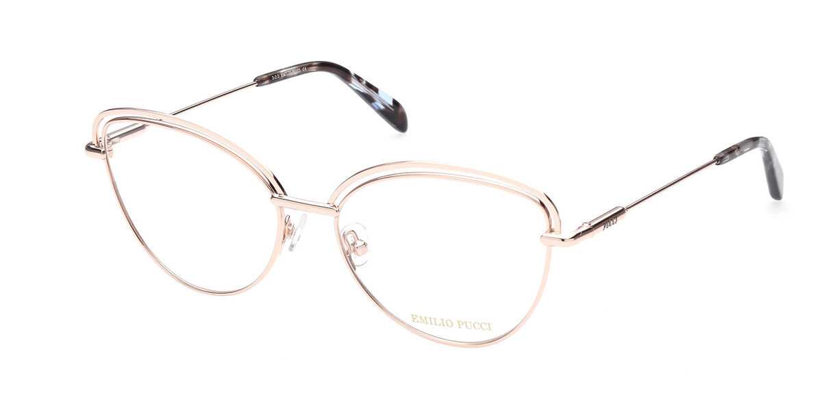 Photos - Glasses & Contact Lenses Emilio Pucci EP5170 028 Women's Eyeglasses Gold Size 55 (Fram 