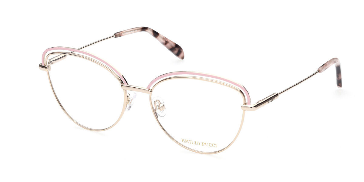 Photos - Glasses & Contact Lenses Emilio Pucci EP5170 074 Women's Eyeglasses Gold Size 55 (Fram 
