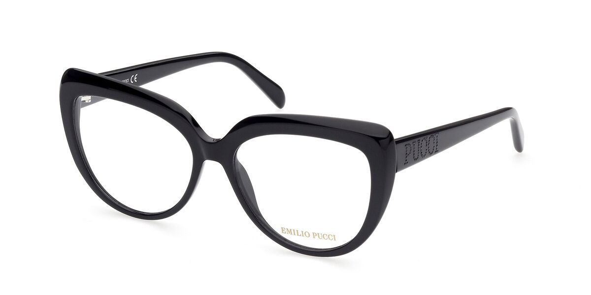 Photos - Glasses & Contact Lenses Emilio Pucci EP5173 001 Women's Eyeglasses Black Size 54 (Fra 