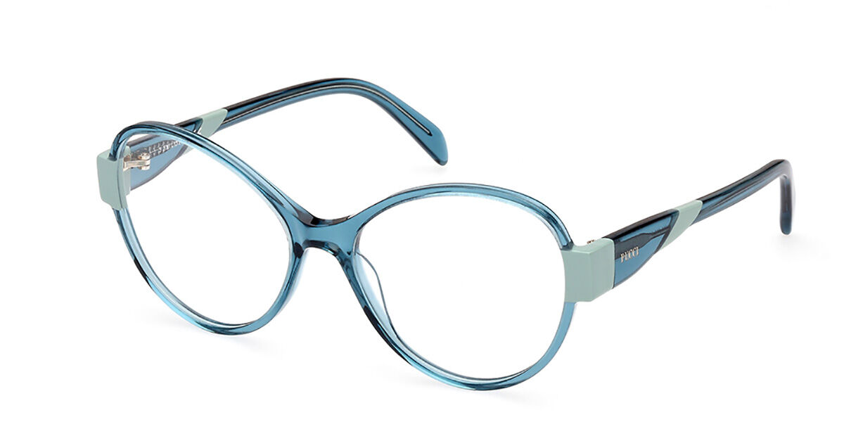 Photos - Glasses & Contact Lenses Emilio Pucci EP5205 095 Women's Eyeglasses Blue Size 55 (Fram 