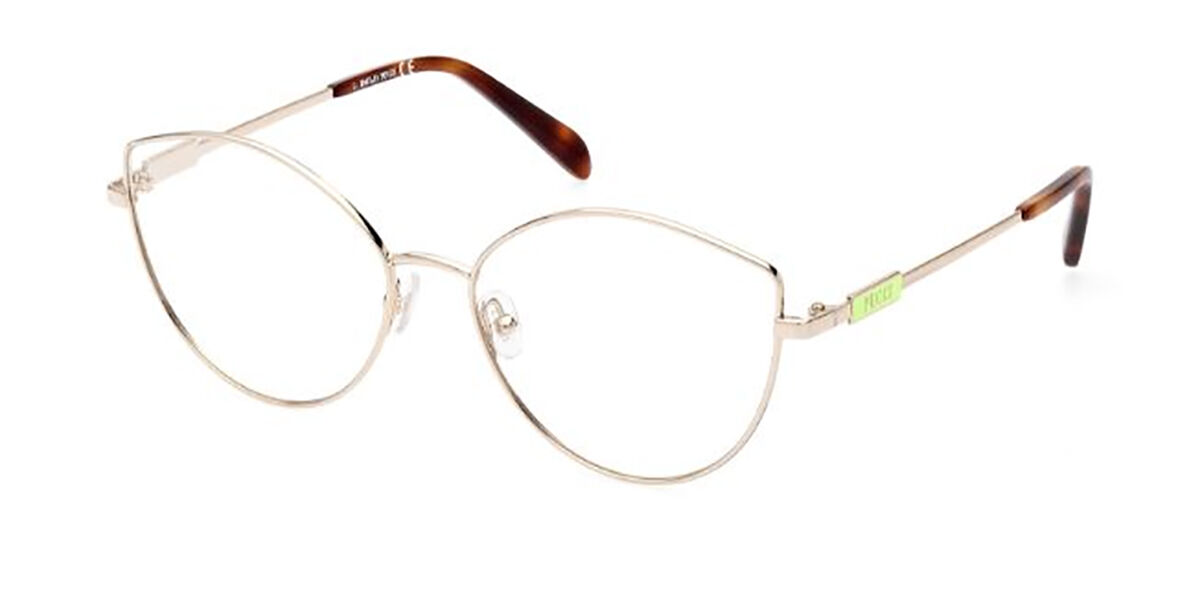 Photos - Glasses & Contact Lenses Emilio Pucci EP5214 032 Women's Eyeglasses Gold Size 56 (Fram 