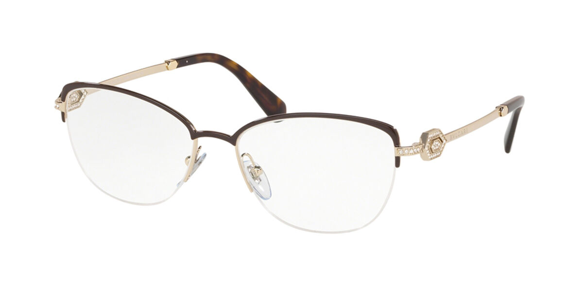 Bvlgari BV2210B 2034 Glasses Brown/Pale Gold | VisionDirect Australia