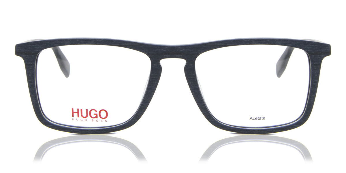 Hugo 0322 2WF Eyeglasses in Matte Wood Blue | SmartBuyGlasses USA