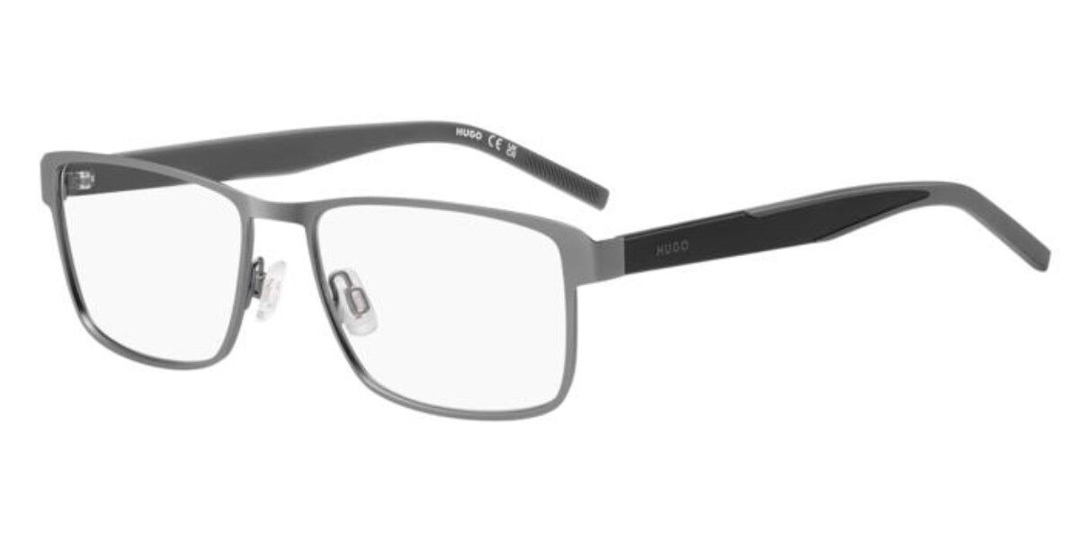 Photos - Glasses & Contact Lenses Hugo Boss HUGO HUGO HG 1343 R80 Men's Eyeglasses Silver Size 54  - Blue Light Block Available (Frame Only)