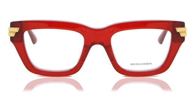Bottega Veneta BV1190O 003 Transparent Burgundy Eyeglasses  display picture 1