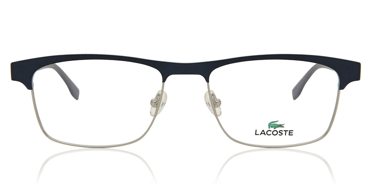 Photos - Glasses & Contact Lenses Lacoste L2198 424 Men's Eyeglasses Blue Size 55  - Blu (Frame Only)