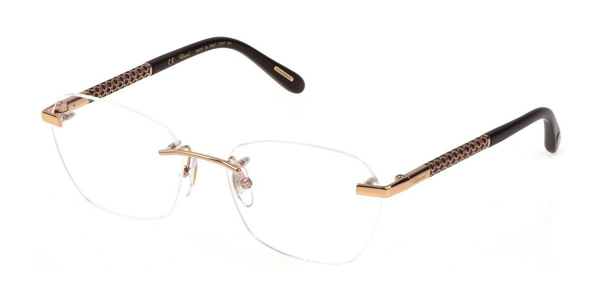 Photos - Glasses & Contact Lenses Chopard VCHF47 08FC Women's Eyeglasses Gold Size 56 (Frame Only)