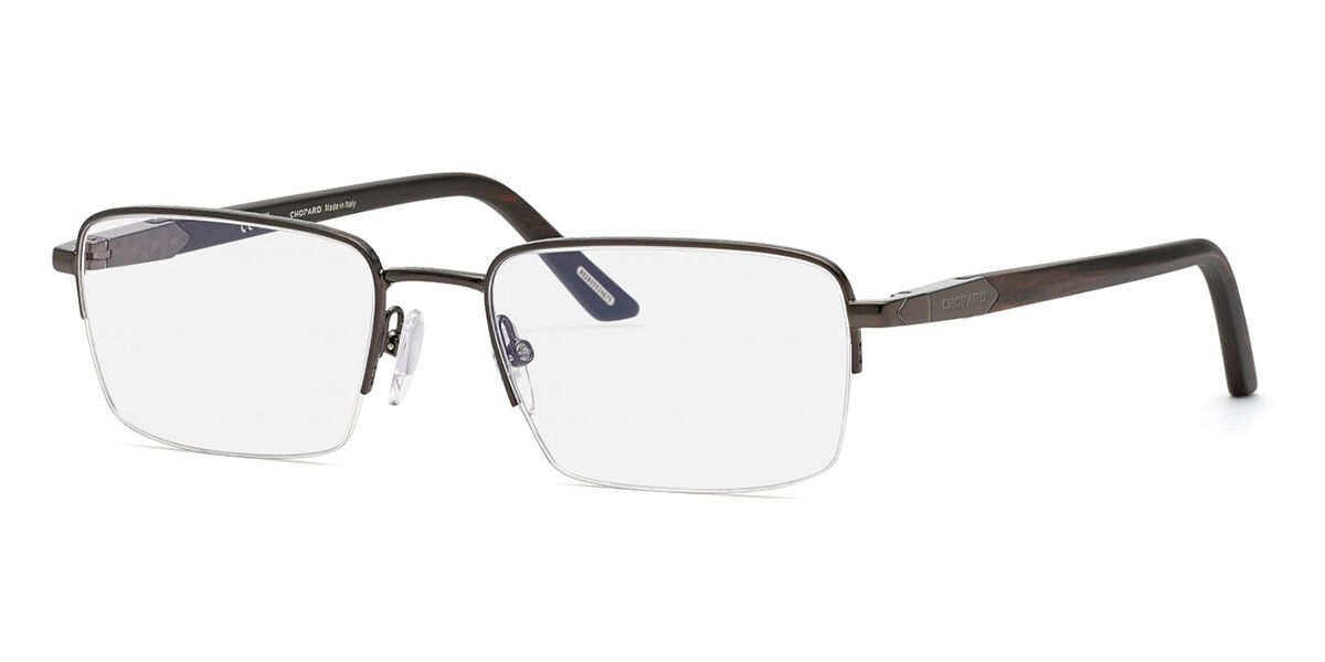 Photos - Glasses & Contact Lenses Chopard VCHG60V 0568 Men's Eyeglasses Gunmetal Size 55 (Frame Only 