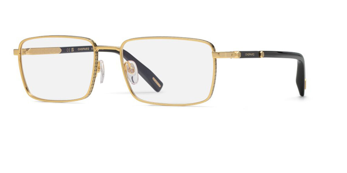 Photos - Glasses & Contact Lenses Chopard VCHL48 0SA1 Men's Eyeglasses Gold Size 58  - Blue Light Block Available (Frame Only)