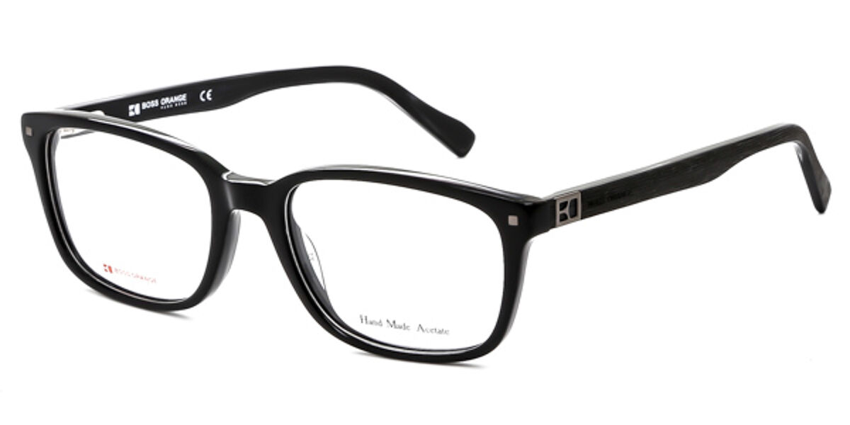 Boss Orange BO 0123 CGZ Eyeglasses in Black Wood | SmartBuyGlasses USA