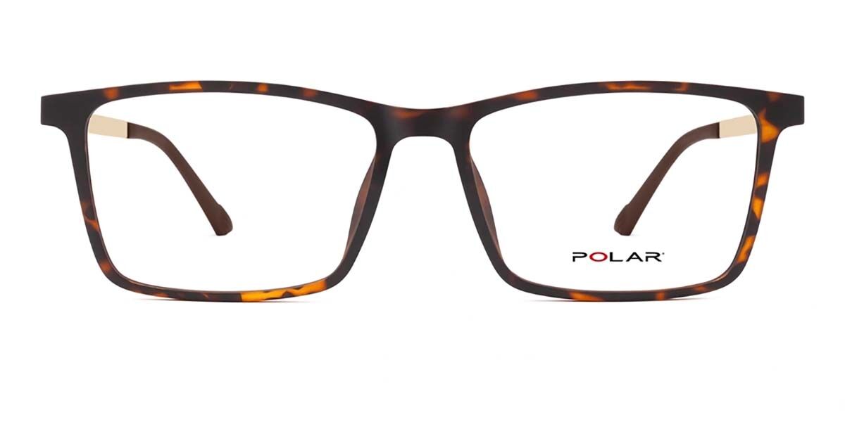 Polar 537 With Clip-On 428 Men's Glasses Tortoiseshell Size - Free Lenses - HSA/FSA Insurance - Blue Light Block Available